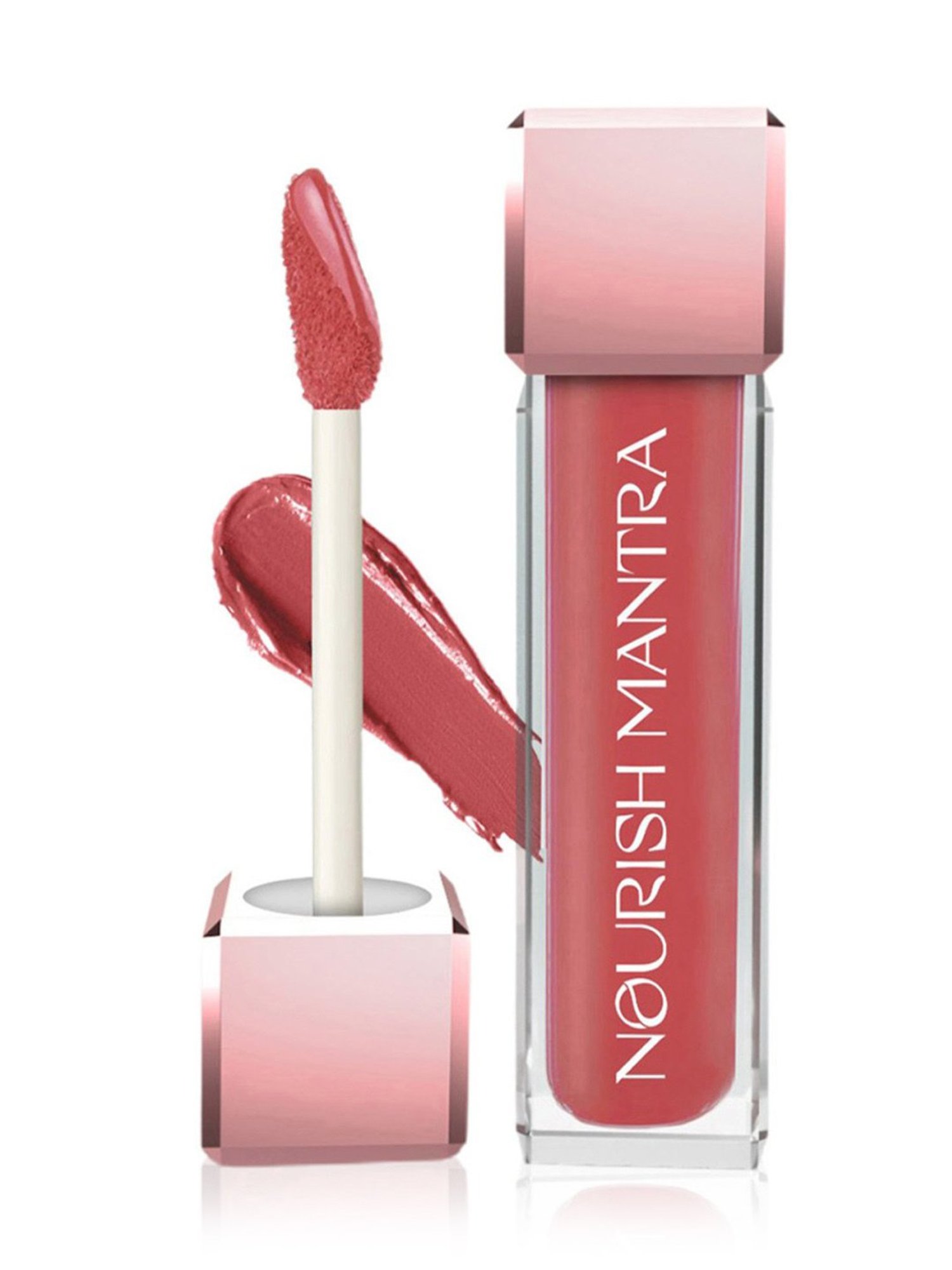 Nourish Mantra Creamy Matte Liquid Lipstick with SPF 15 Masoom Pink - 3.5 ml