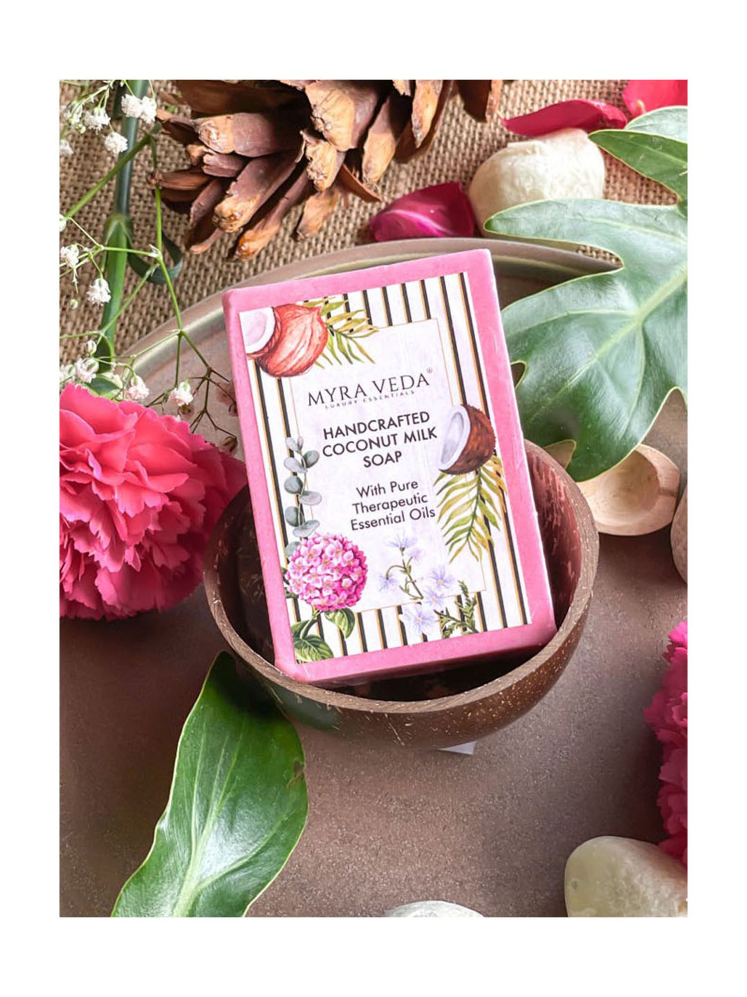 MYRA VEDA LUXURY ESSENTIALS Handcrafted Coconut Milk Soap - 100 gm