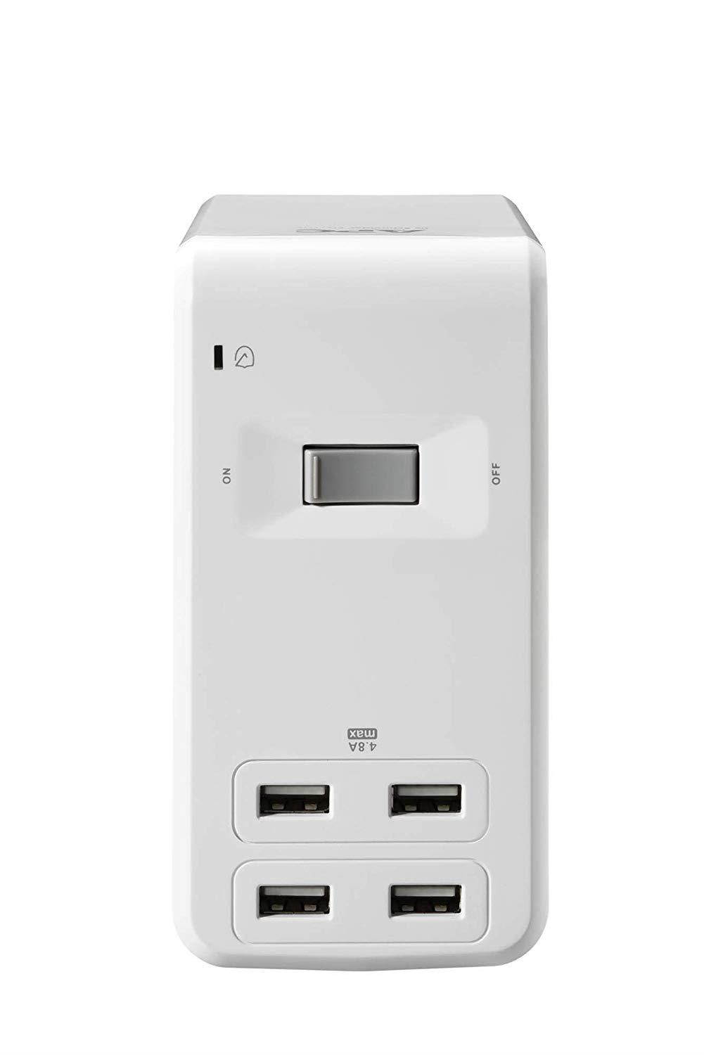 APC Desk Mount Power Station, 6 Outlet U-Shaped Surge Protector, 1080 Joule of Surge Protection with 4 USB A Charging Ports (PE6U4W)