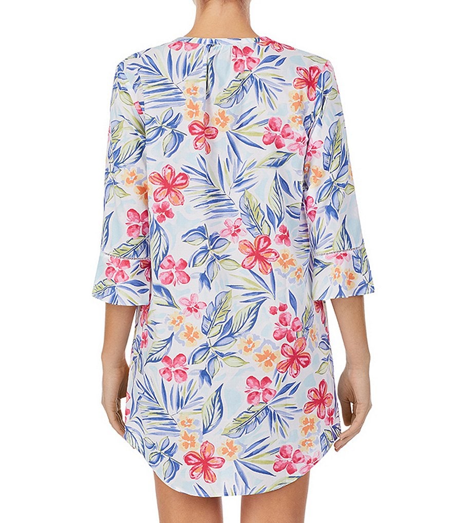 Sleep Sense Wallpaper Printed Short Sleeve Jersey Knit Sleepshirt