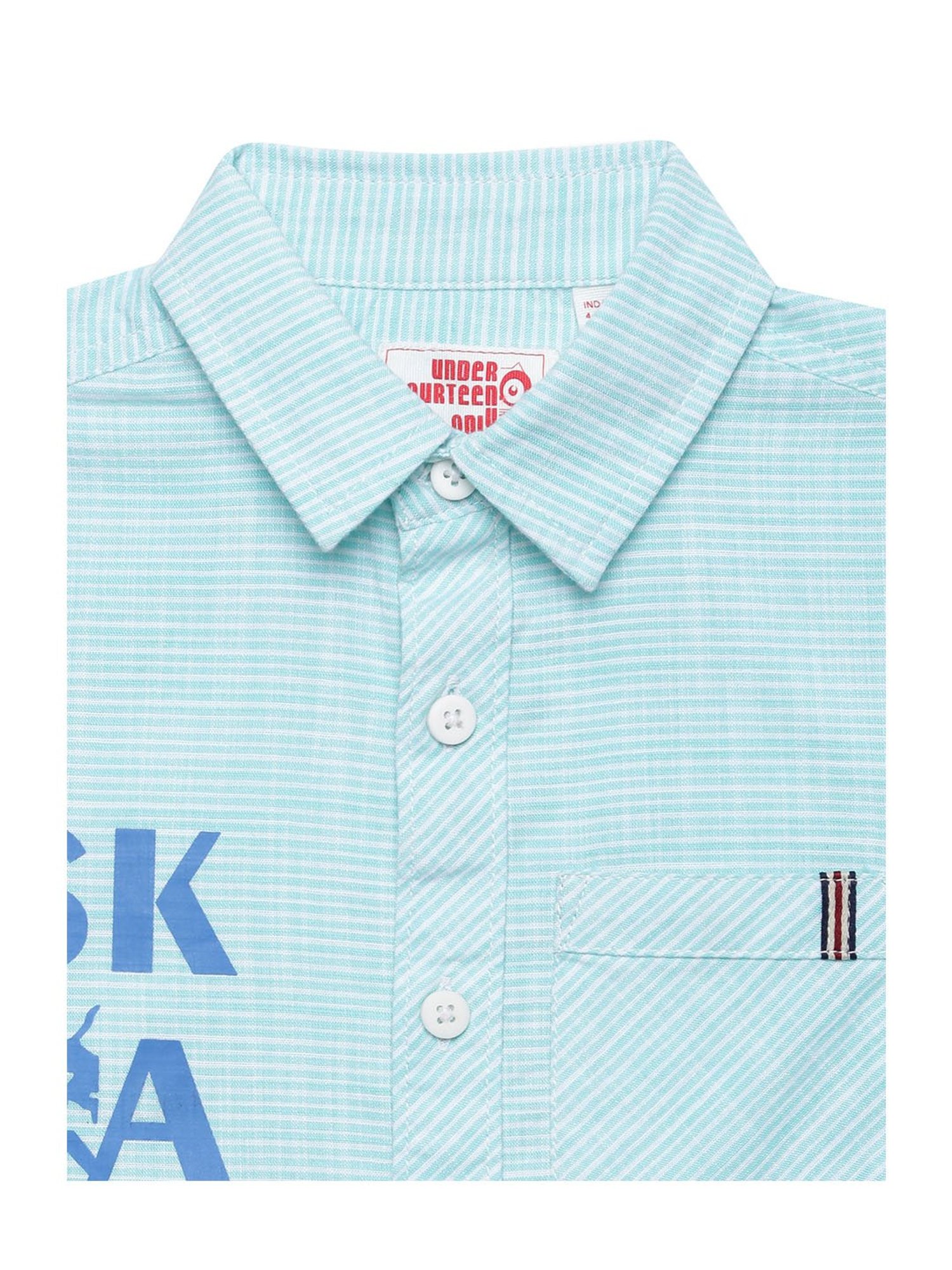 Under Fourteen Only Kids Blue Graphic Print Shirt