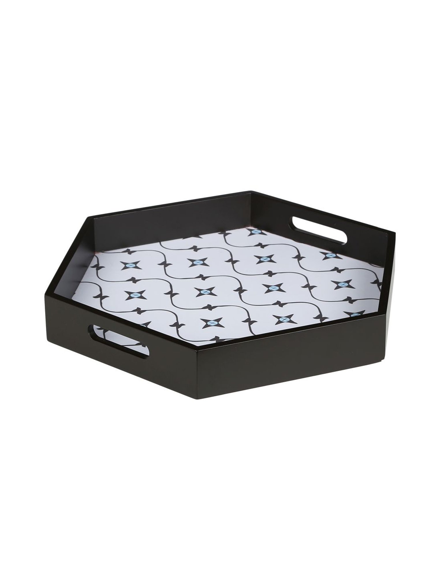 Crayton Star Printed MDF Hexagon Serving Tray - Set of 1