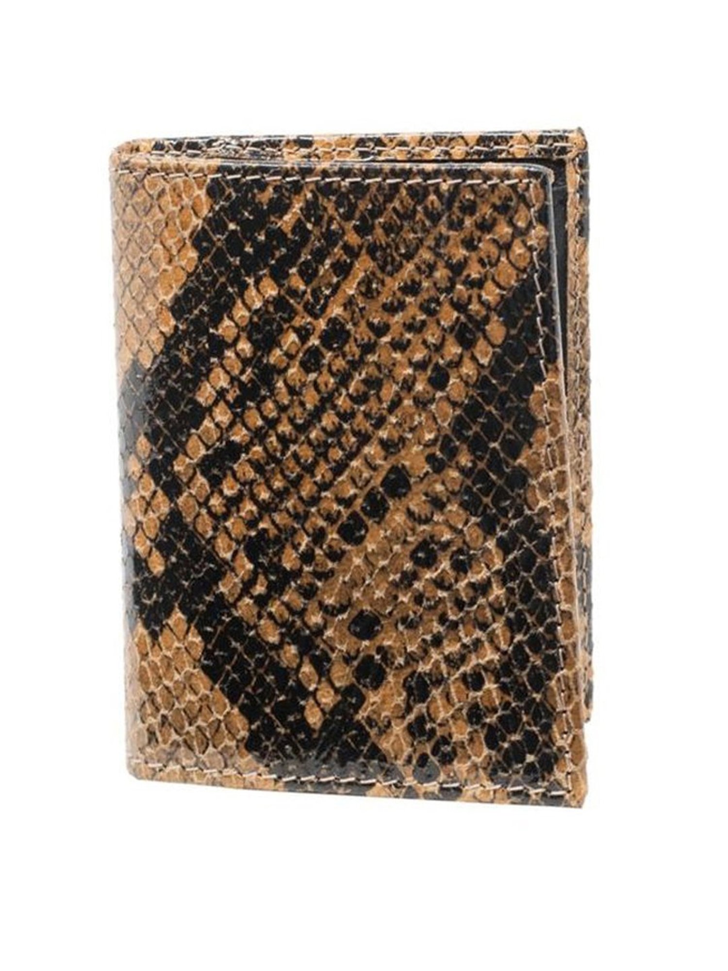 Tohl Beige Casual Leather Bi-Fold Wallet for Men