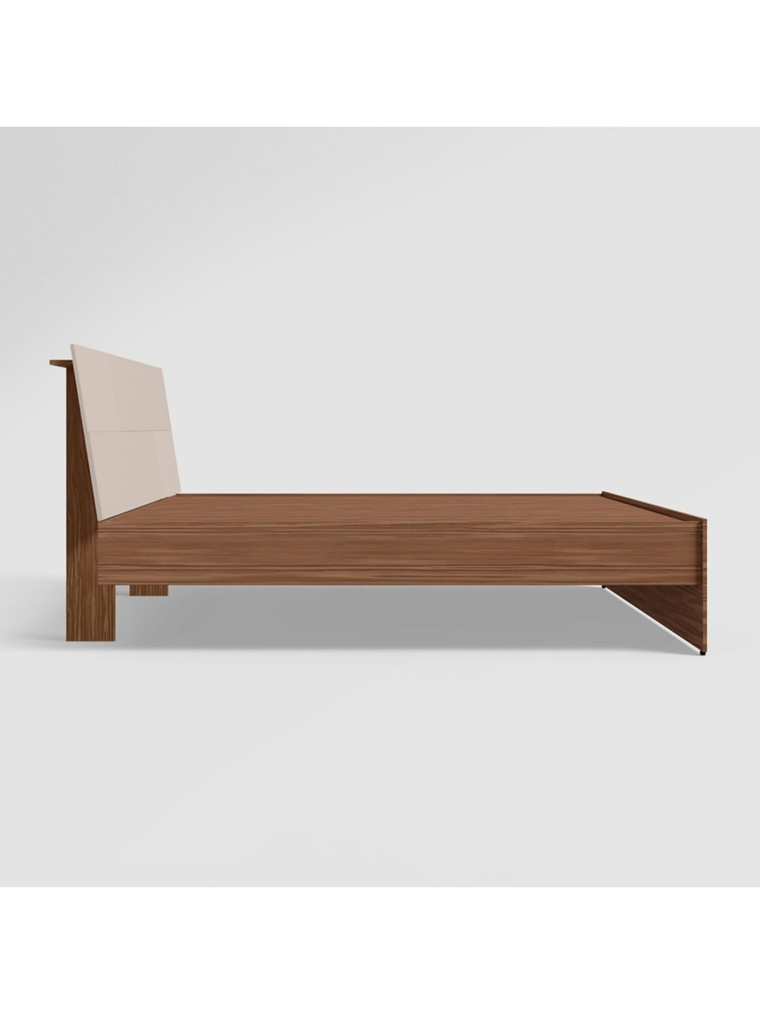 Godrej Interio Flutes Morf Cream Engineered Wood King Size Bed without Storage