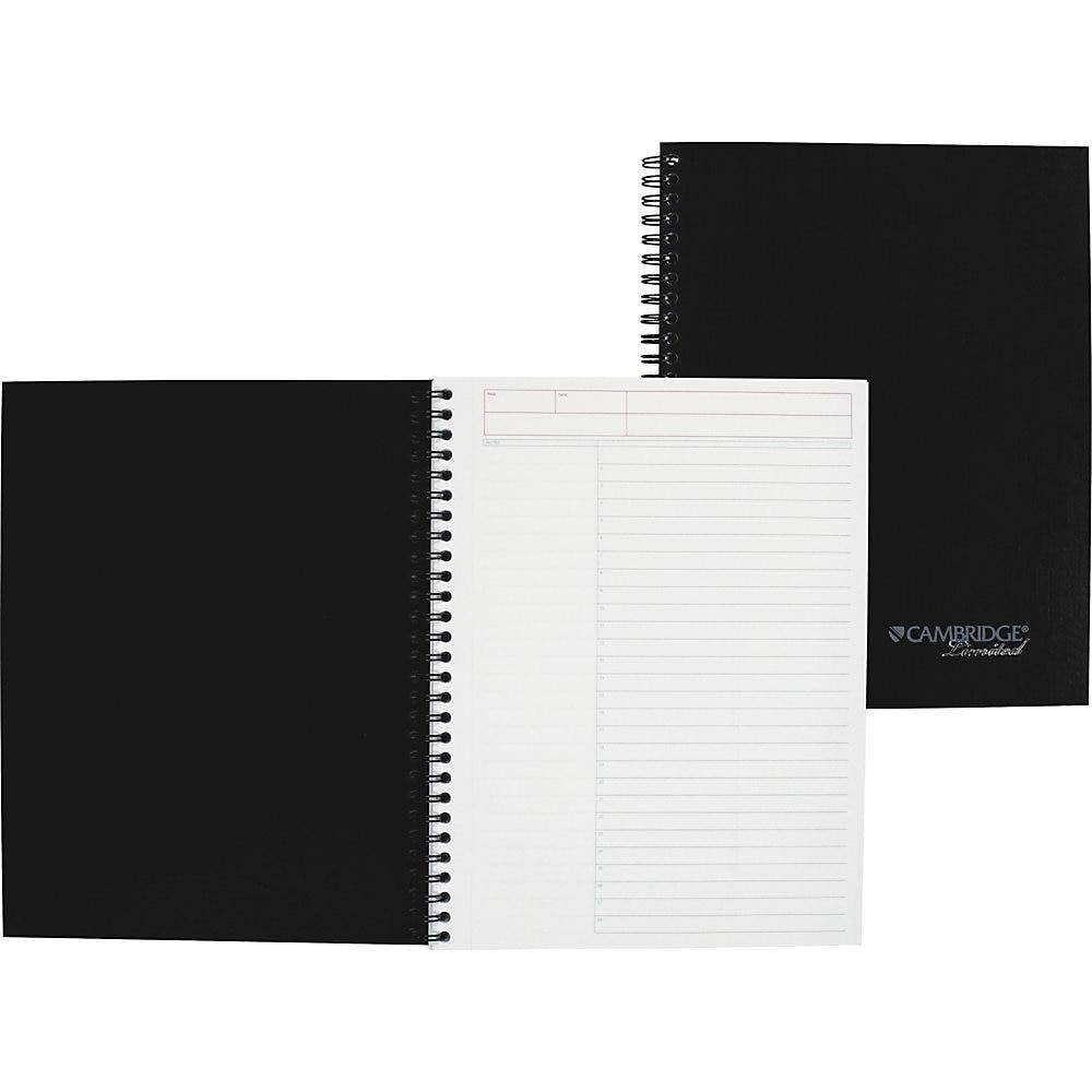 Action Planner Side Bound Business Notebook 7 1/2 x 9 1/2 Black 80 Sheets