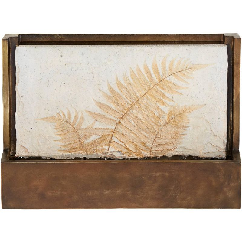 John Timberland Rustic Outdoor Wall Water Fountain 16 1/2" High Leaf Waterfall for Yard Garden Patio Home Deck