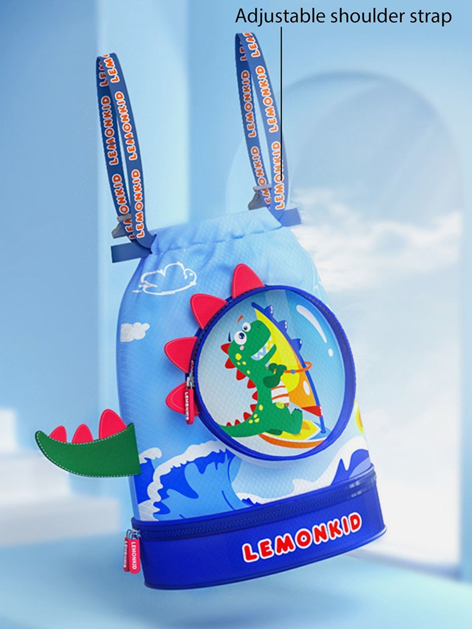 Little Surprise Box Blue Polyester Printed Swiming Backpack