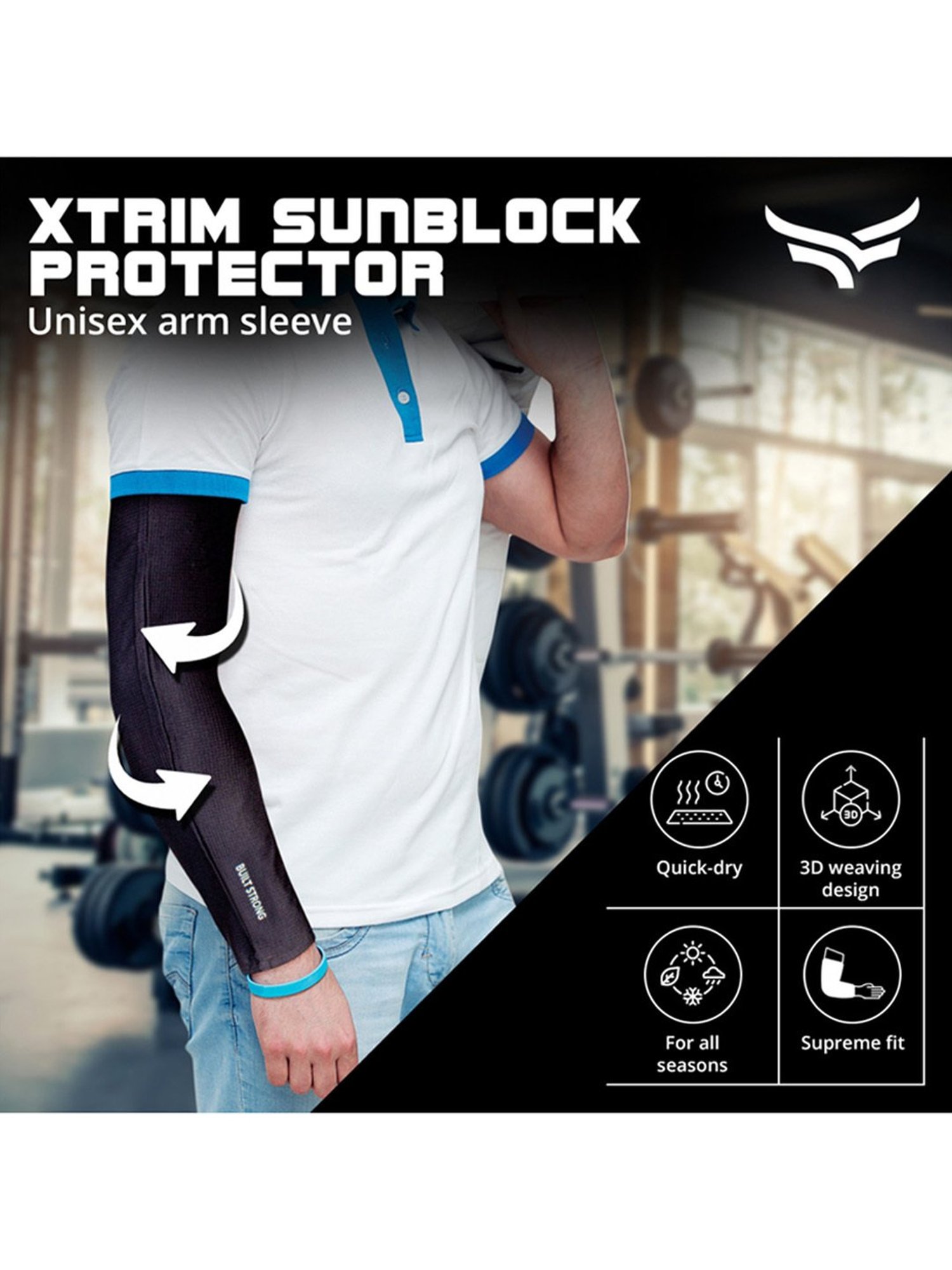 Protoner Gym Gloves with Padded Palm and Wrist Support (Black)