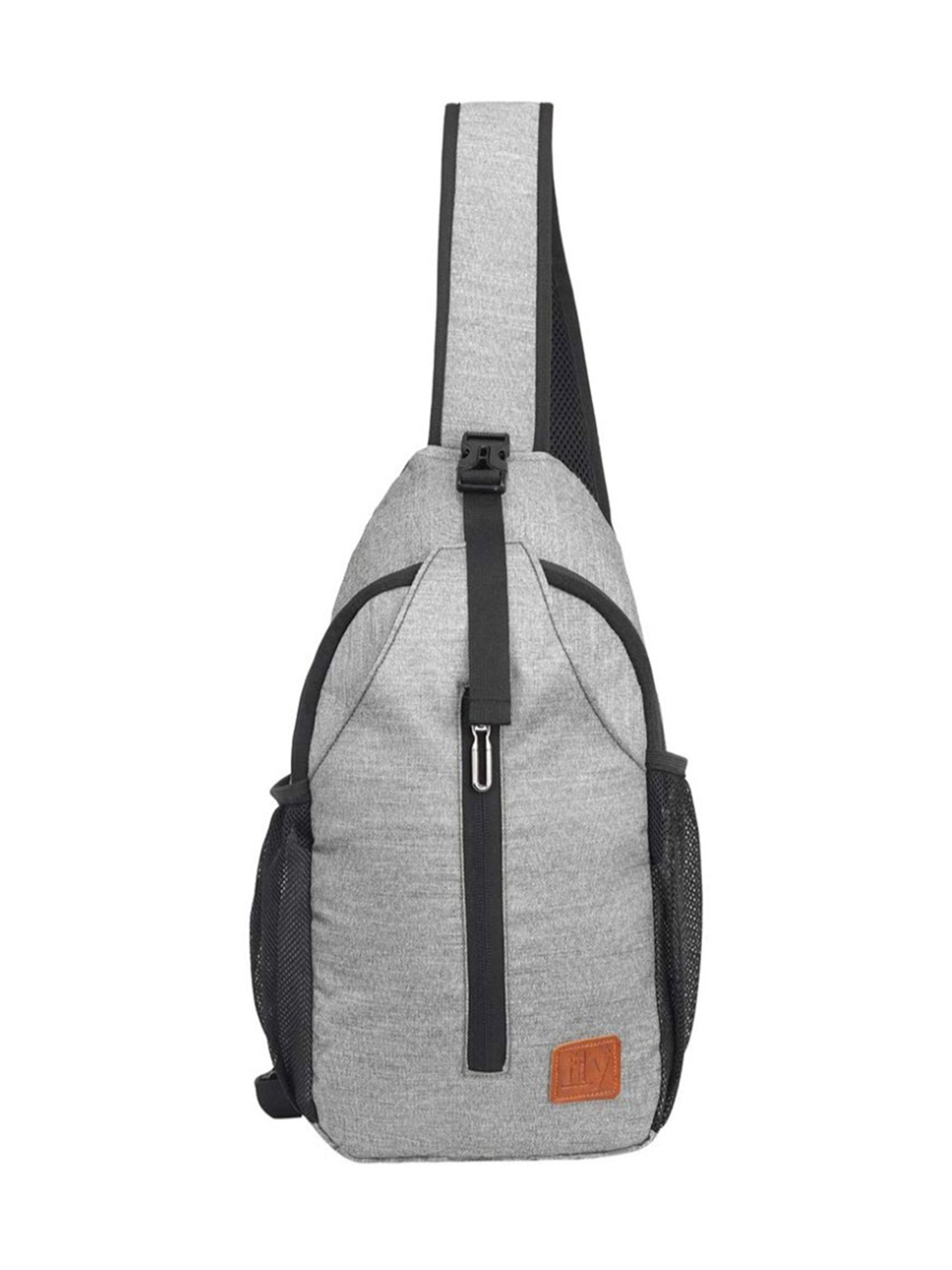 Fly Fashion Grey Solid Small Backpack - 6.6 Ltrs