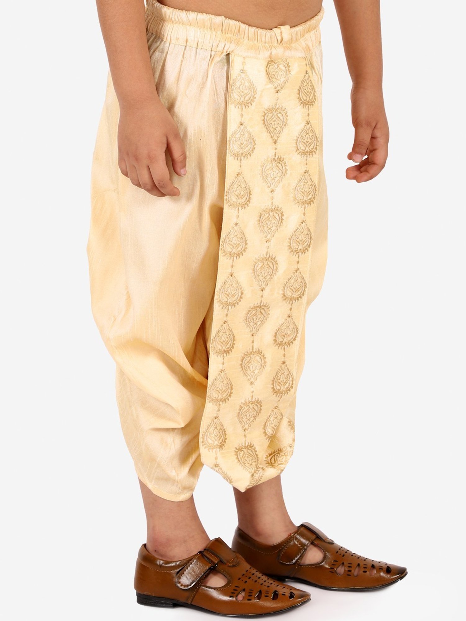 VASTRAMAY Kids Maroon Regular Fit Dhoti
