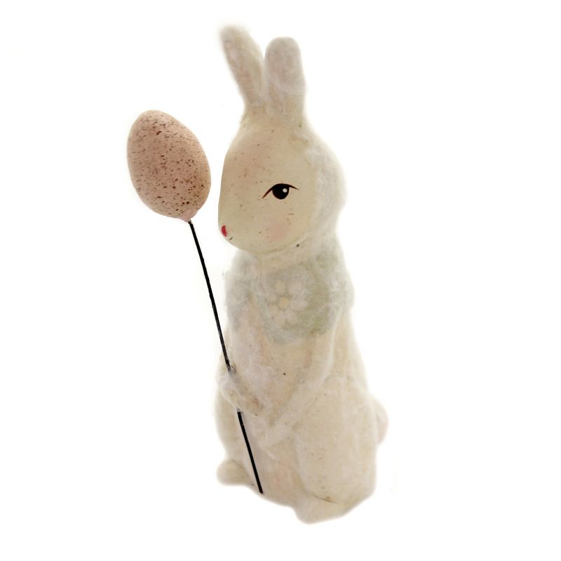 Easter 5.75" Sweet Bunny With Egg Pinch Of Prim  -  Decorative Figurines