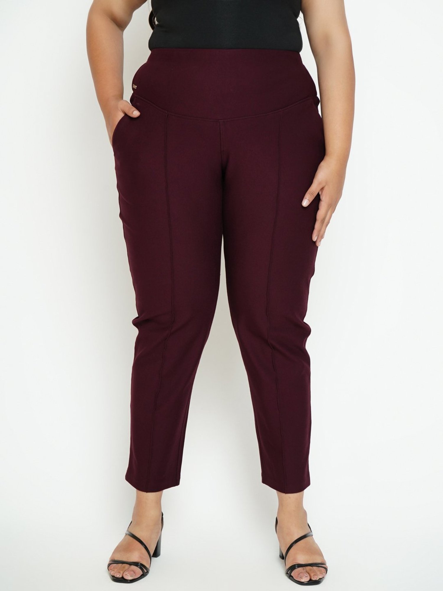 Amydus Wine High Rise Jeggings