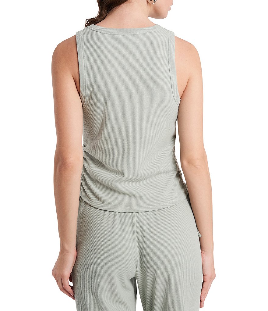 1. STATE Side Tie Crew Neck Coordinating Knit Tank