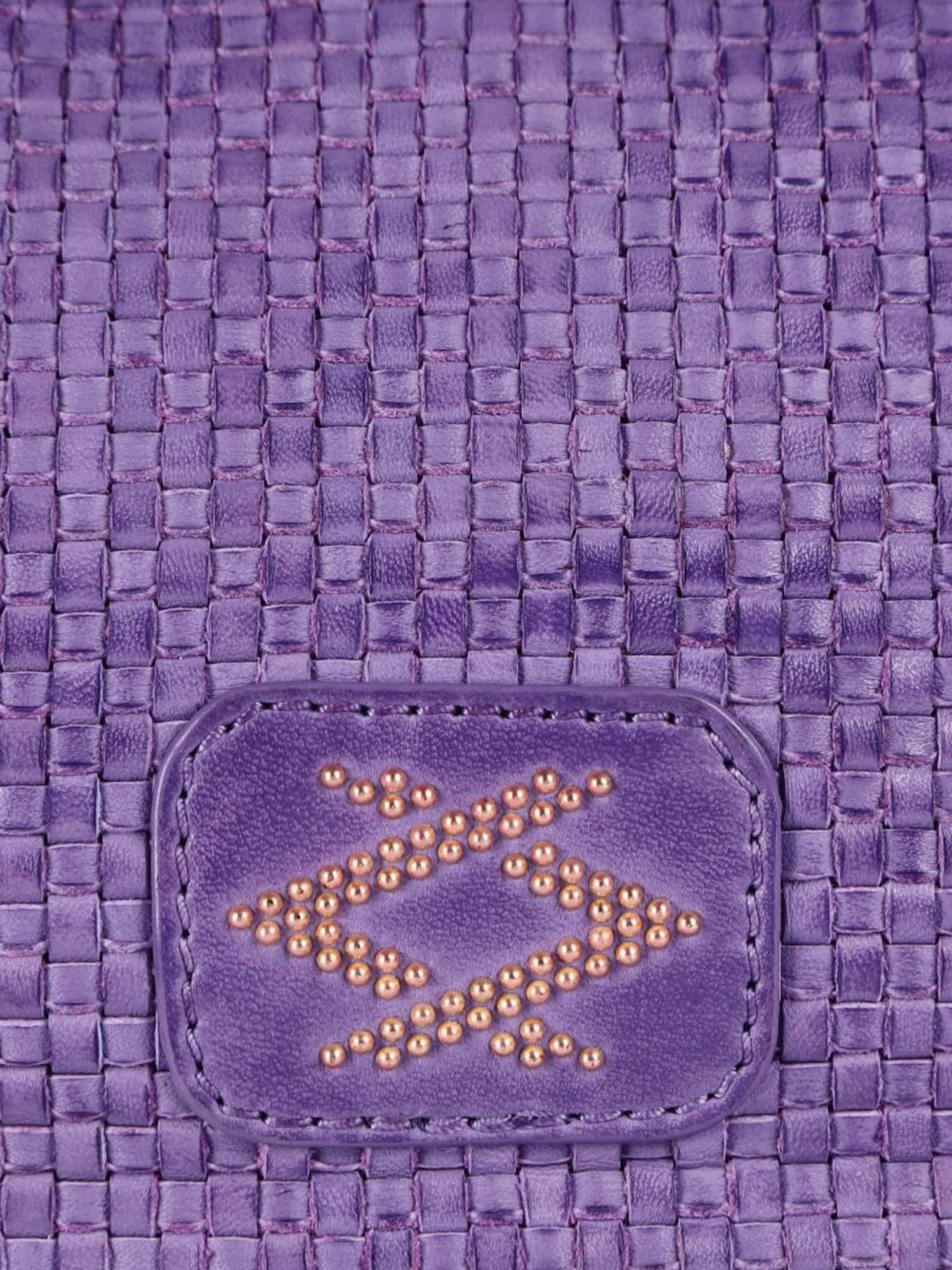 KOMPANERO Amber Lavender Leather Textured Handbag