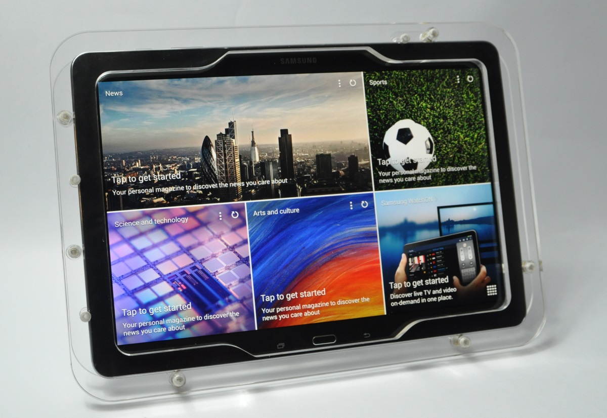 MS Surface Pro 3 Clear Acrylic Desktop Stand for Store Display, Show Display, Kiosk, POS