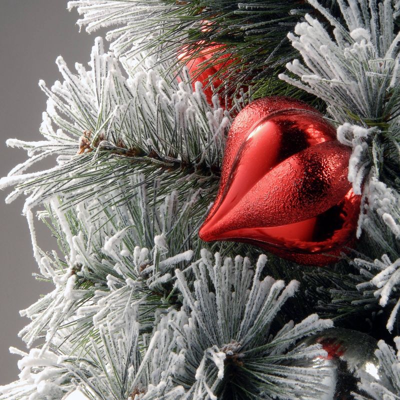 2ft National Christmas Tree Company Pre-Lit Snowy Bristle Pine Artificial Christmas Tree with 35 Battery Operated LED Lights