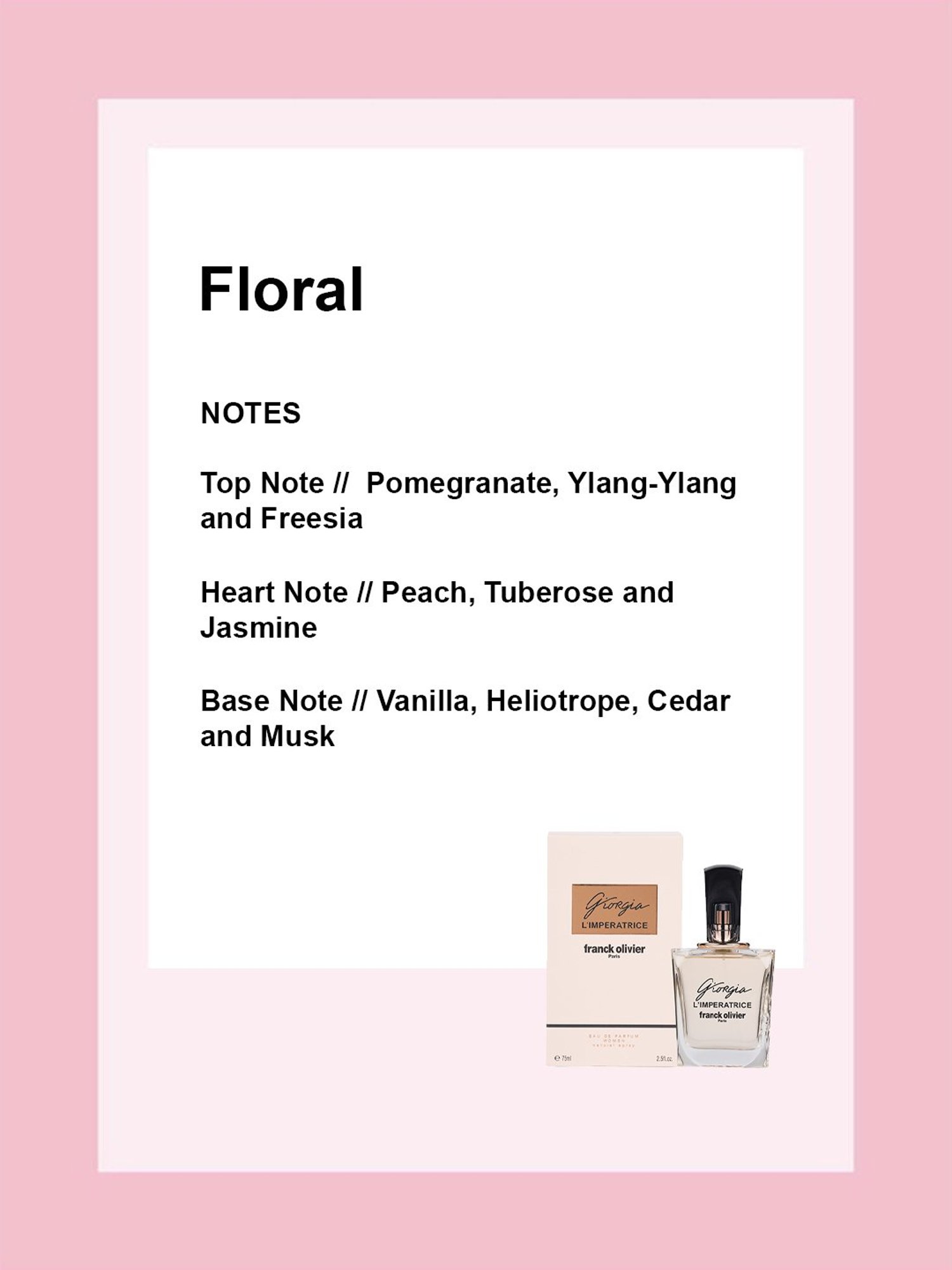 Franck Olivier Giorgia L'Imperatrice Eau de Parfum for Women - 75 ml