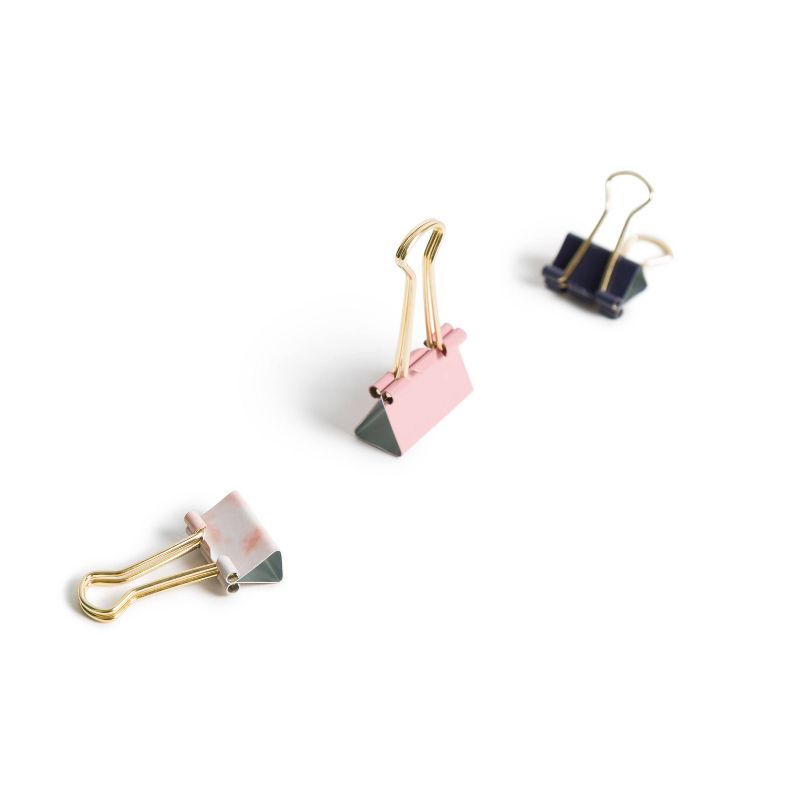 U Brands 24ct Medium and Mini Binder Clips - Soft Dye