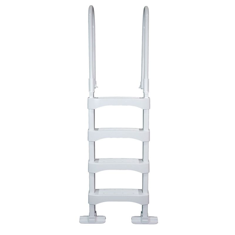 Vinyl Works SLD2 Resin 60 Inch Above Ground Swimming Pool Step Ladder, White