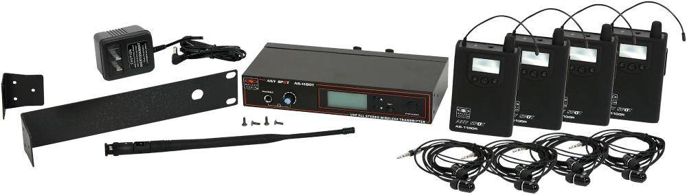 Galaxy Audio AS-1100-4D
Wireless Personal Monitors Assistive Listening Wireless Monitors