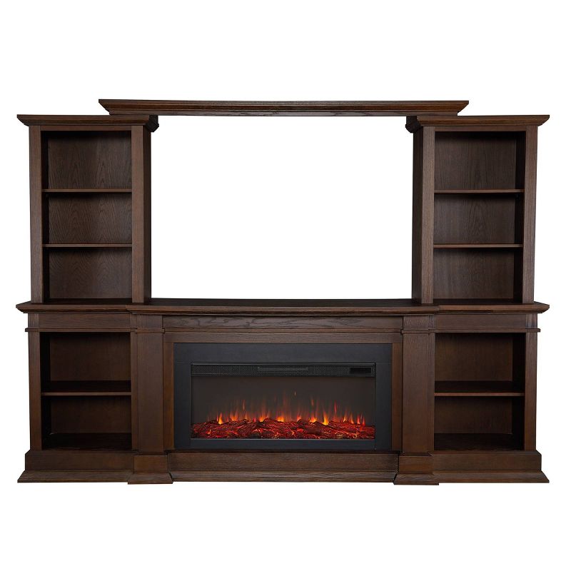Real Flame Monte Vista Electric Media Fireplace Chestnut Oak