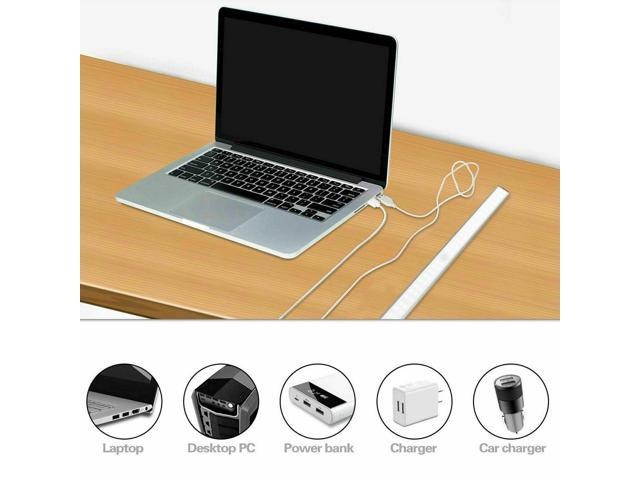 60 LED Motion Sensor Under Cabinet Closet Light USB Rechargeable Kitchen Lamp US