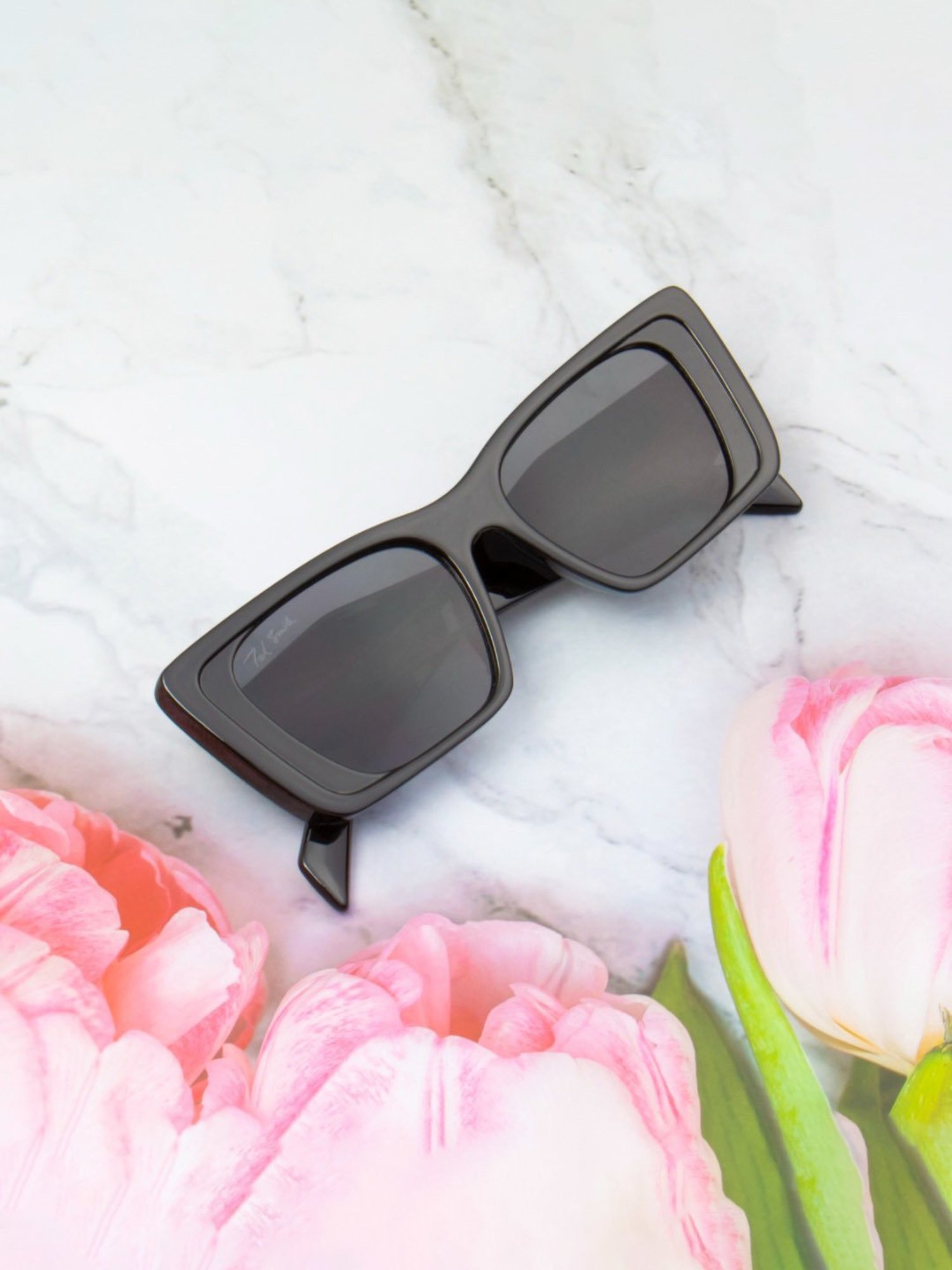 Ted Smith Grey Square UV Protection Unisex Sunglasses