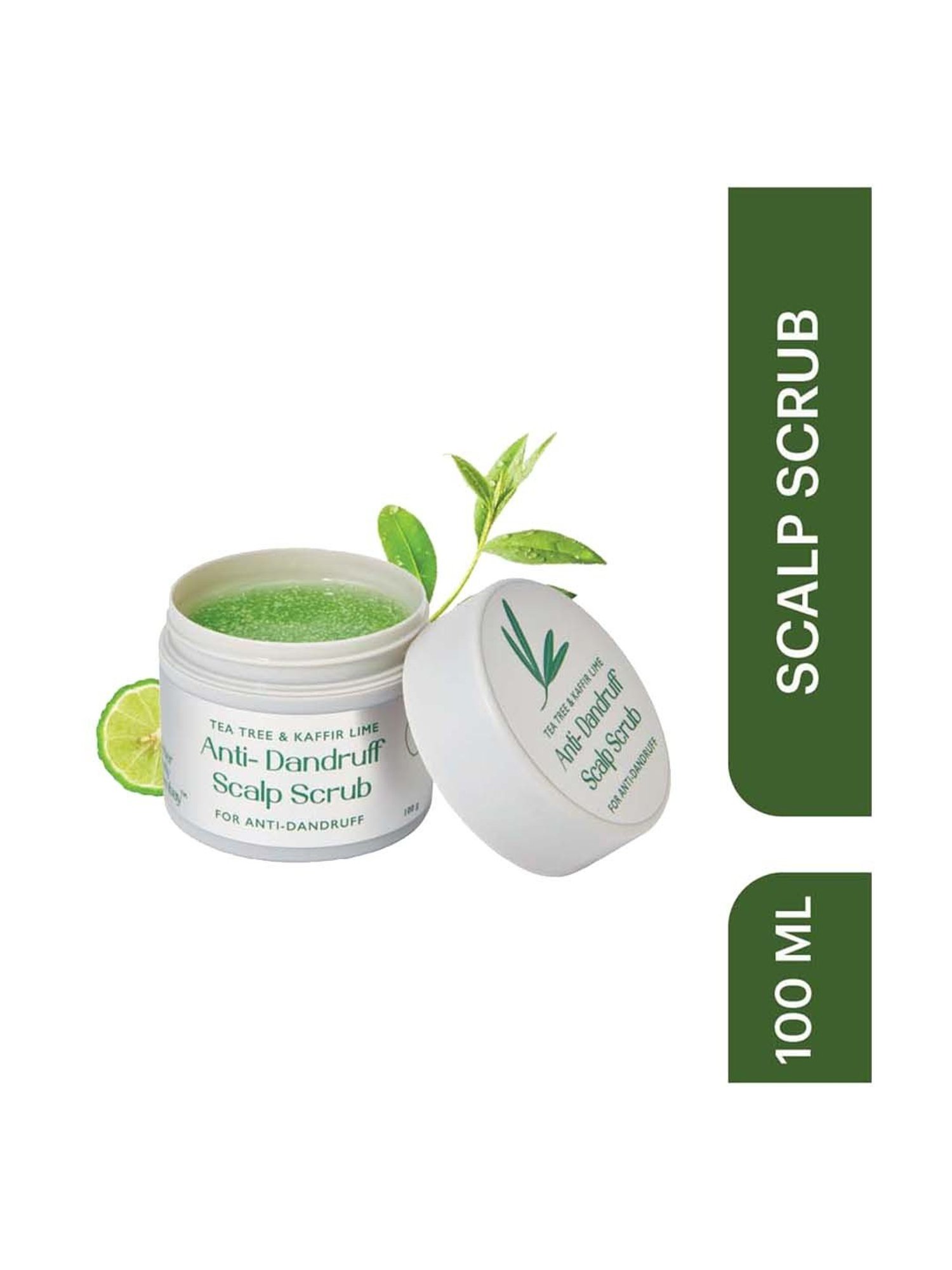 bbb Better Body Bombay Tea Tree & Kaffir Lime Anti-Dandruff Scalp Scrub - 100 gm