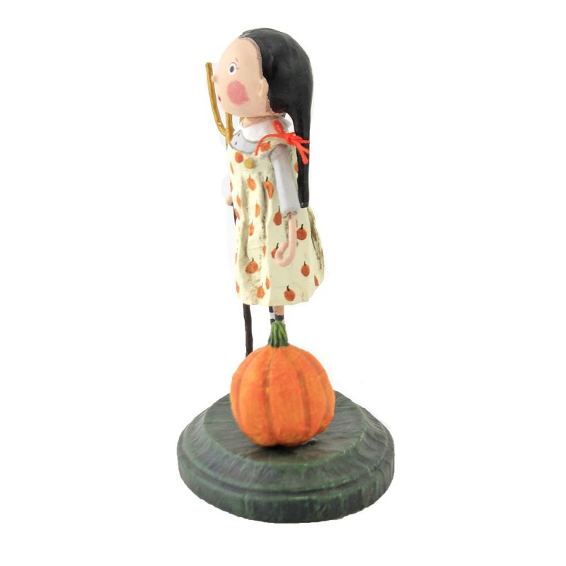 Lori Mitchell 6.5" Pru The Pumpkin Farmer Fall Halloween Thandsgiving  -  Decorative Figurines