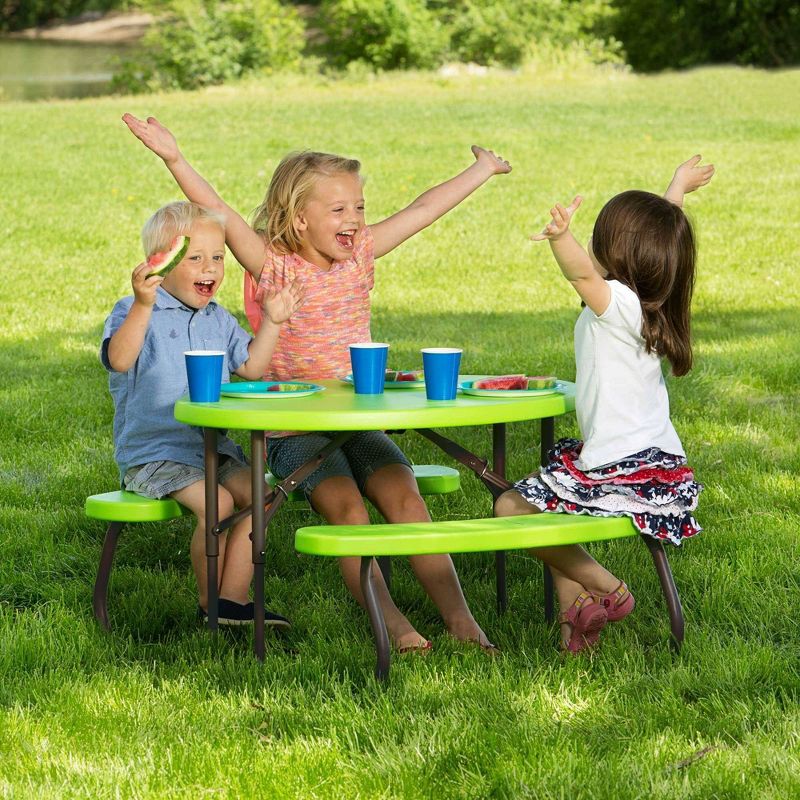 Kids Oval Patio Picnic Table Green - Lifetime