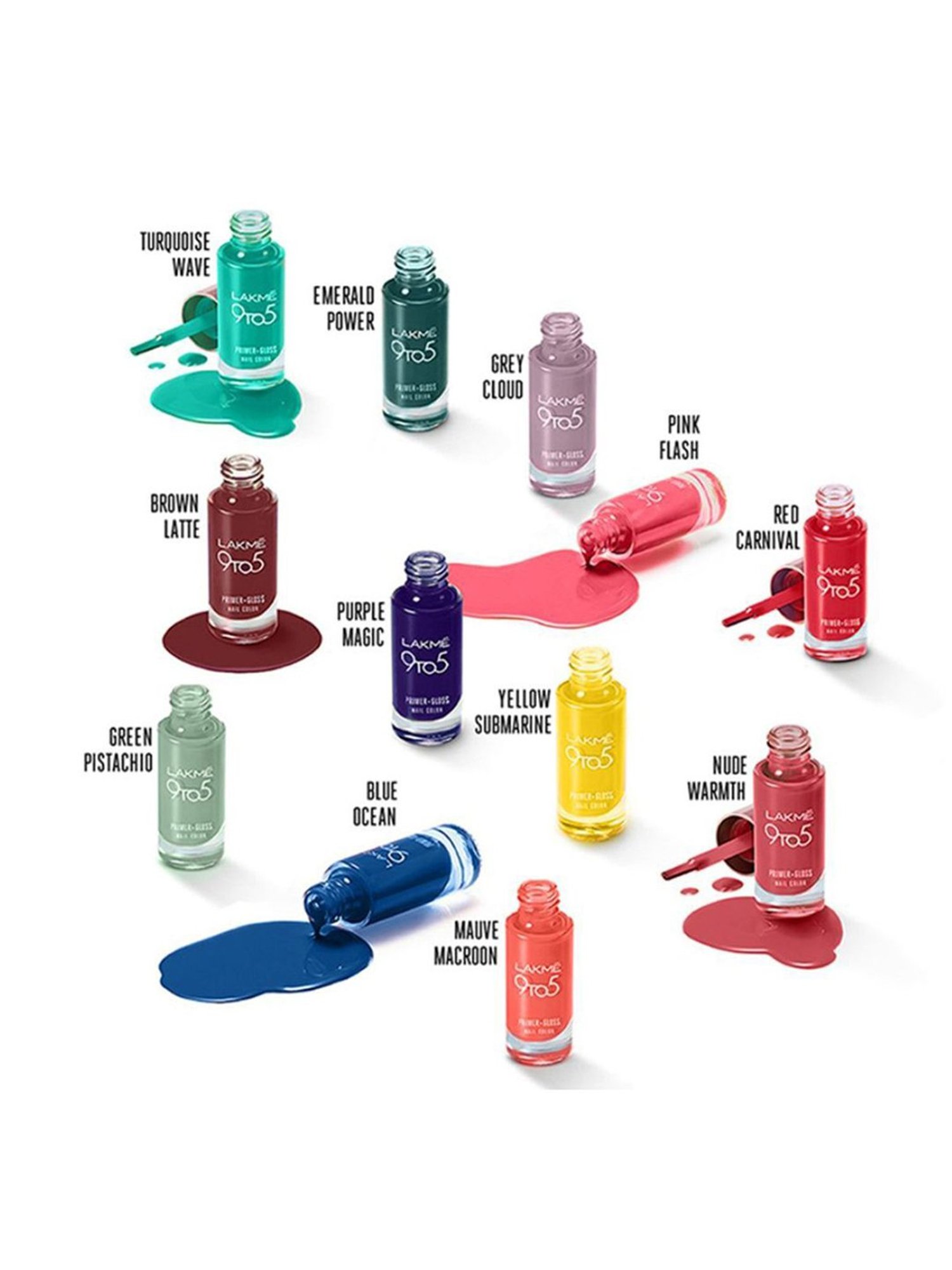 Lakme 9 to 5 Primer & Gloss Nail Colour Emerald Power - 6 ml