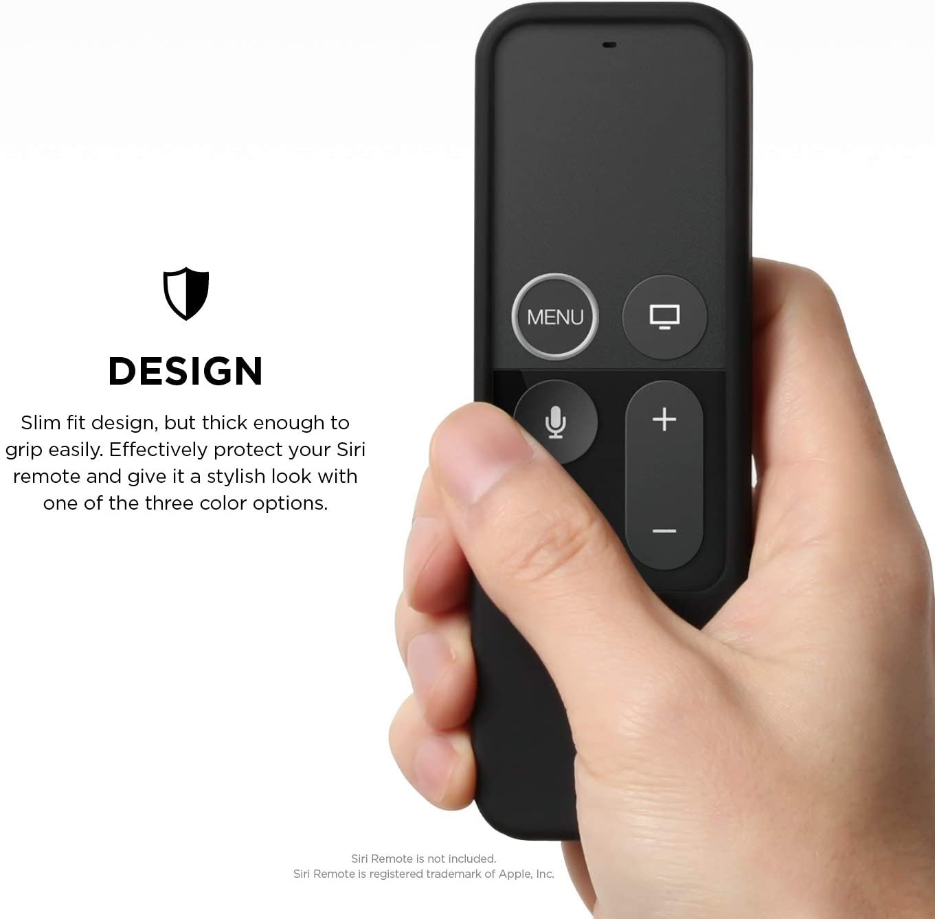 elago R2 Slim Case Compatible with Apple TV Siri Remote 1st Generation (Black) - Slim Design, Scratch-Free Silicone, Shock Absorption, Full Access
