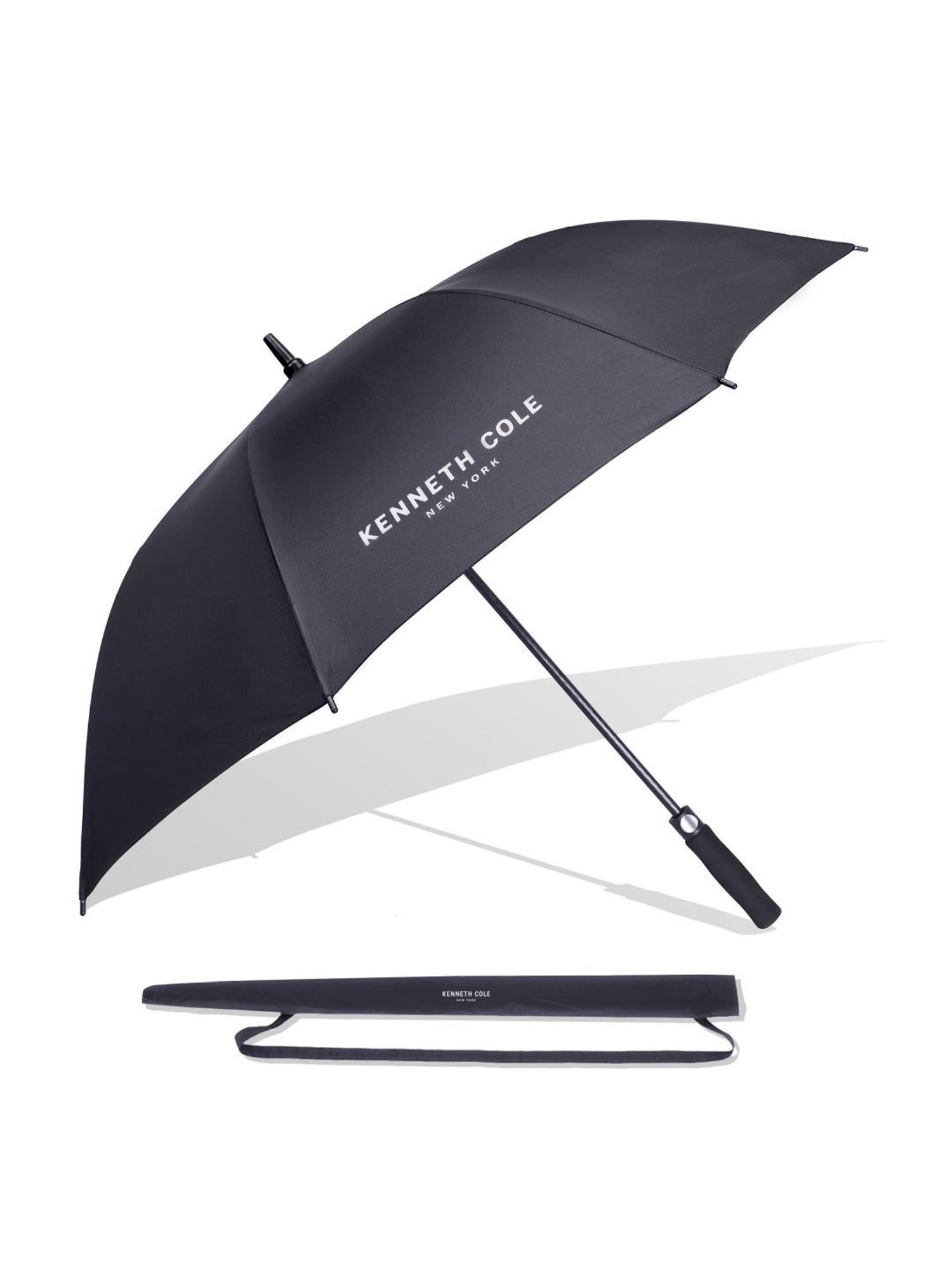 Kenneth Cole New York Automatic Golf UV & Rain Protection Black Umbrella