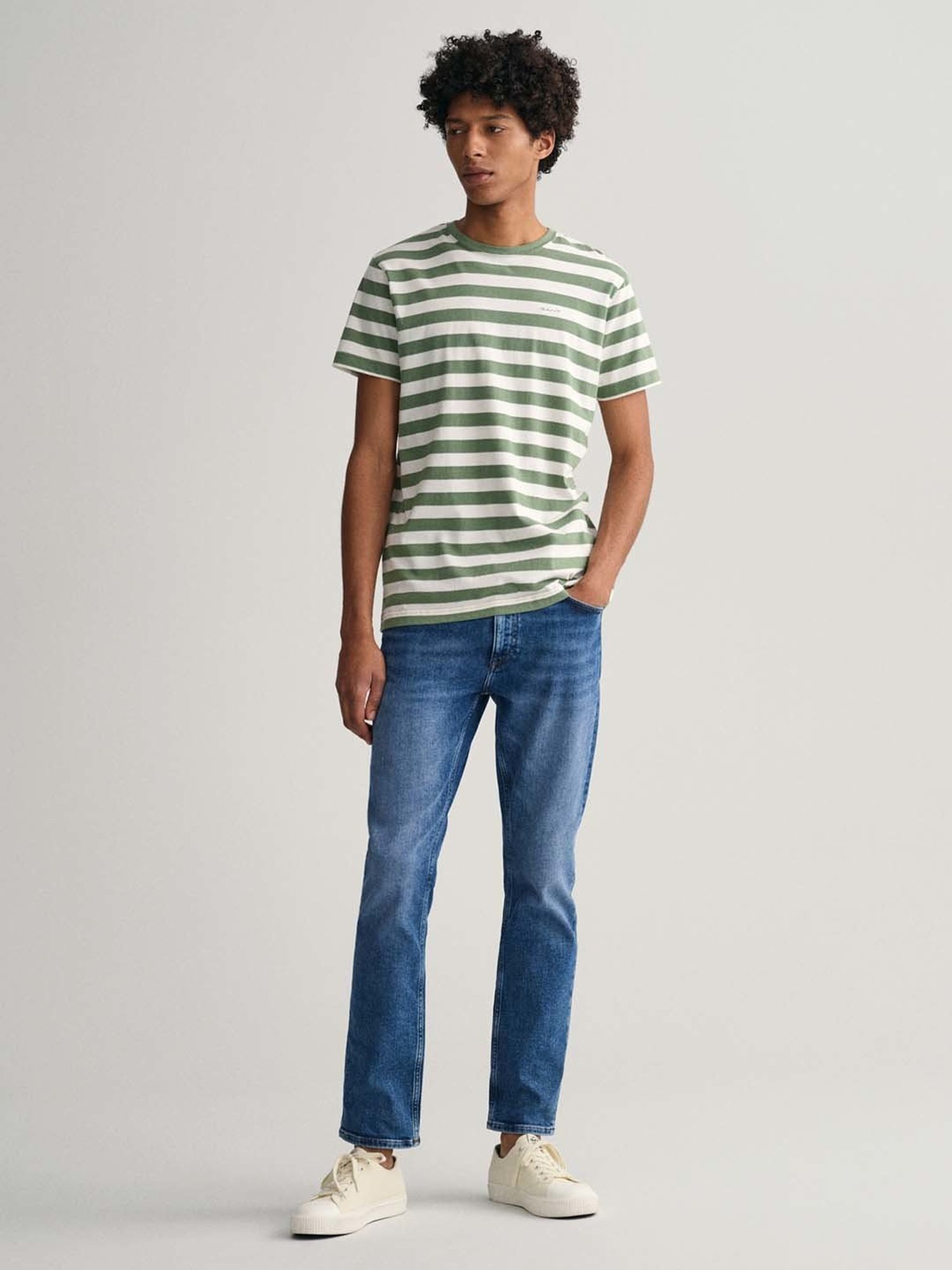 GANT Green Regular Fit Cotton Crew T-shirt
