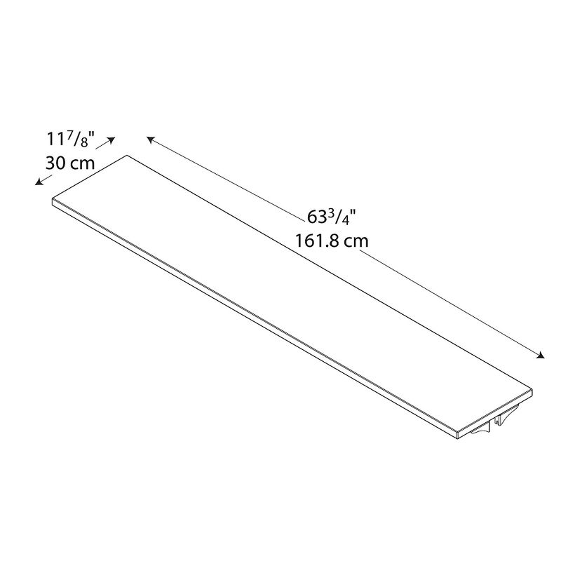 Bush Reception Gallery Shelf Office-in-an-Hour Hansen Cherry WC3649103