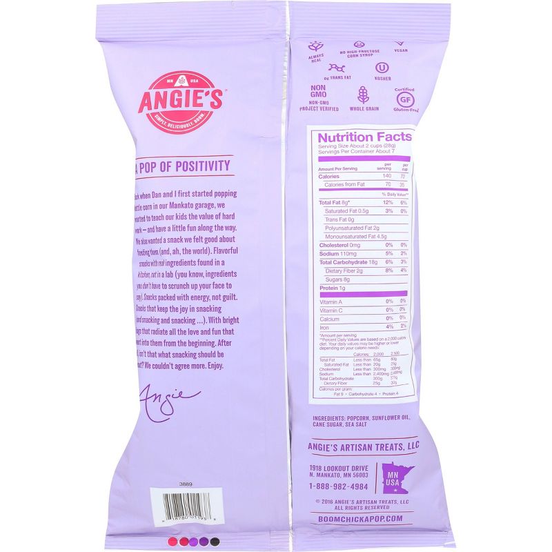 Angie's BOOMCHICKAPOP Sweet and Salty Kettle Corn - 7oz / 12pk