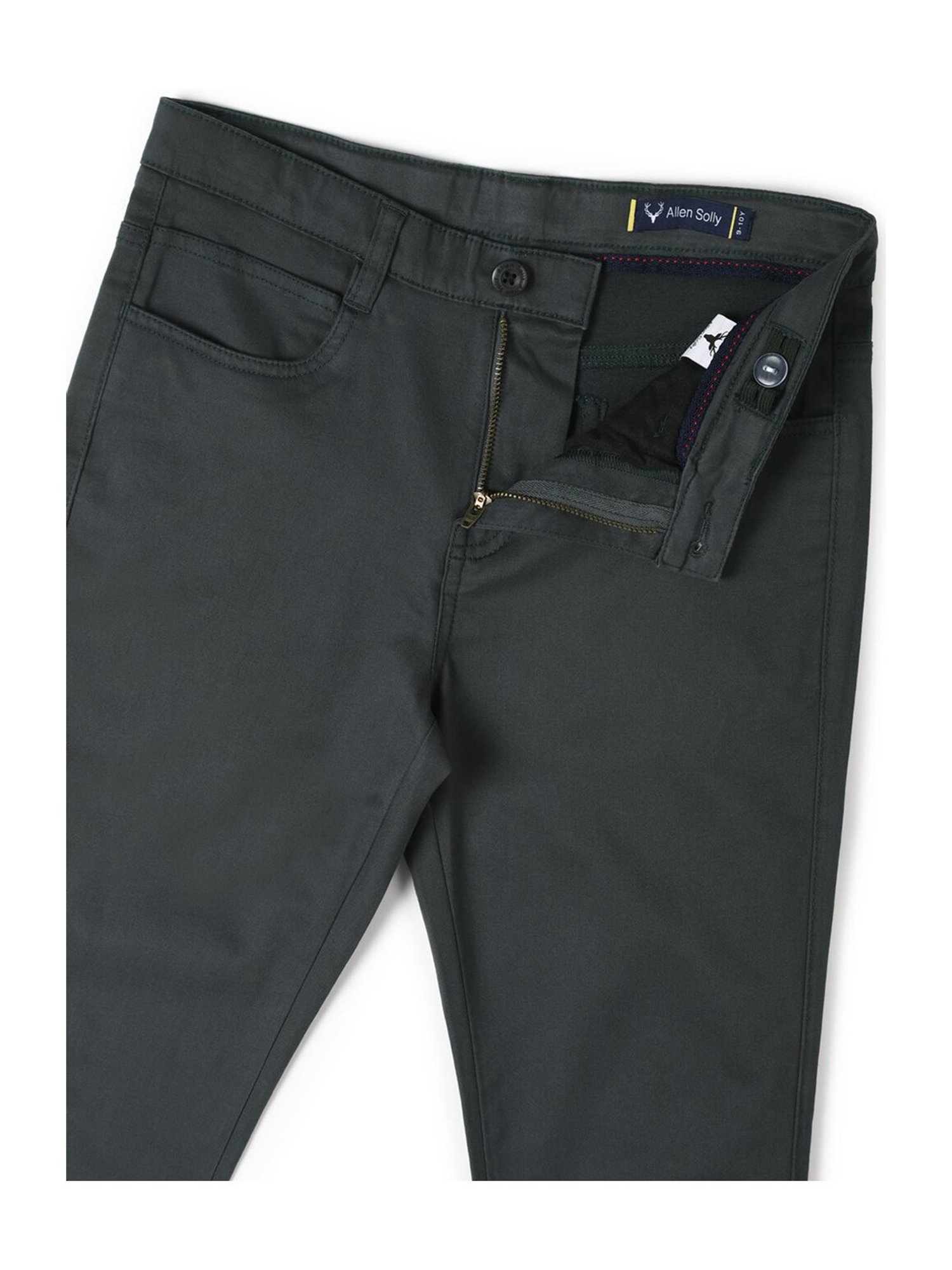 Allen Solly Junior Black Solid Trousers