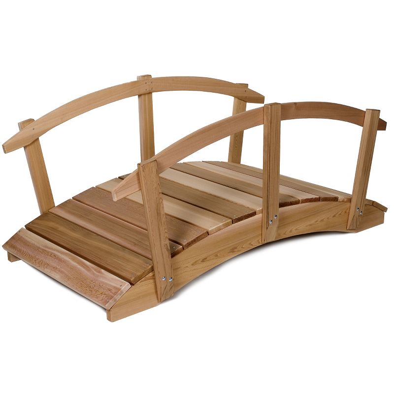 All Things Cedar FB72-R 6 Foot Bridge with Hand Rails, 72 x 36 x 54 Inches