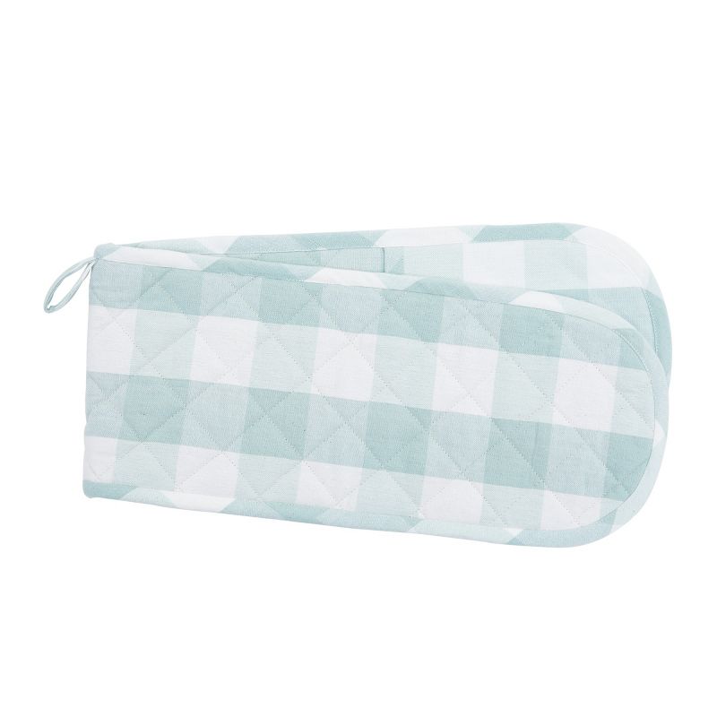 2pk Cotton Buffalo Check Oven Mitt Set Black - Design Imports