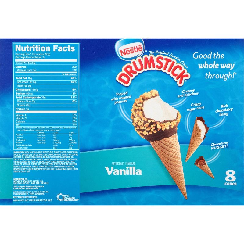 Nestle Drumstick Vanilla Ice Cream Cone - 8ct