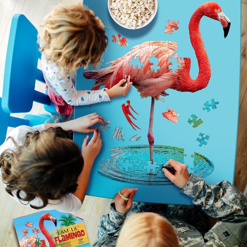 Madd Capp I AM Lil Flamingo 100 Piece Animal-Shaped Jigsaw Puzzle