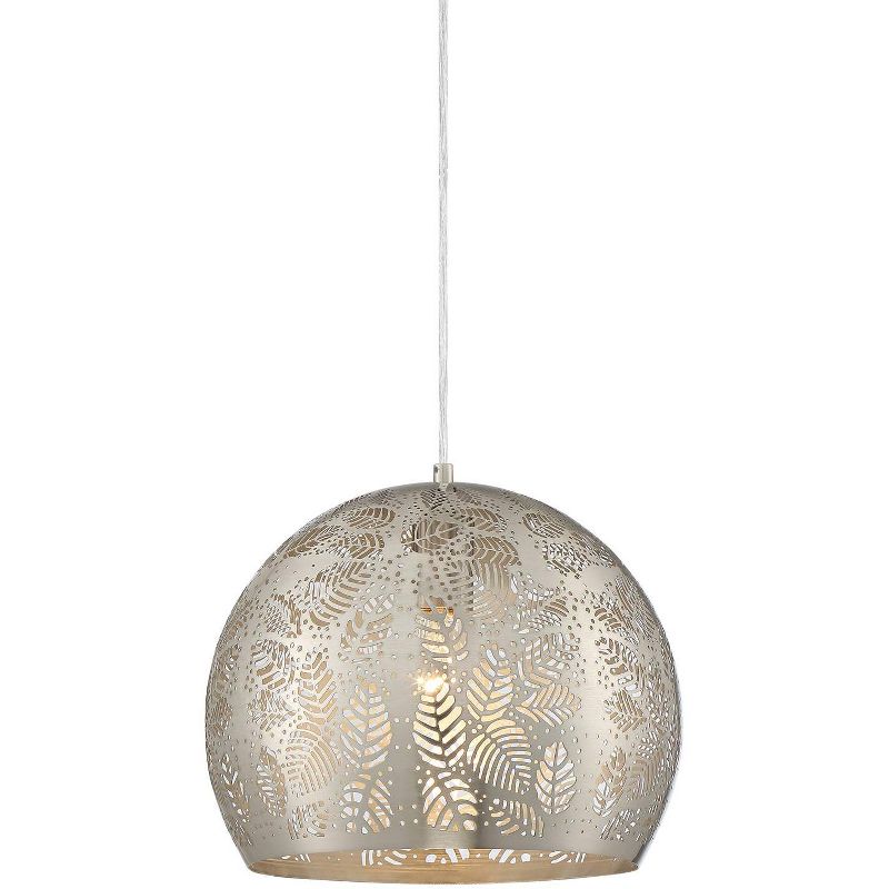 Regency Hill Safi 11 3/4" Wide Brushed Nickel Moroccan Mini Pendant