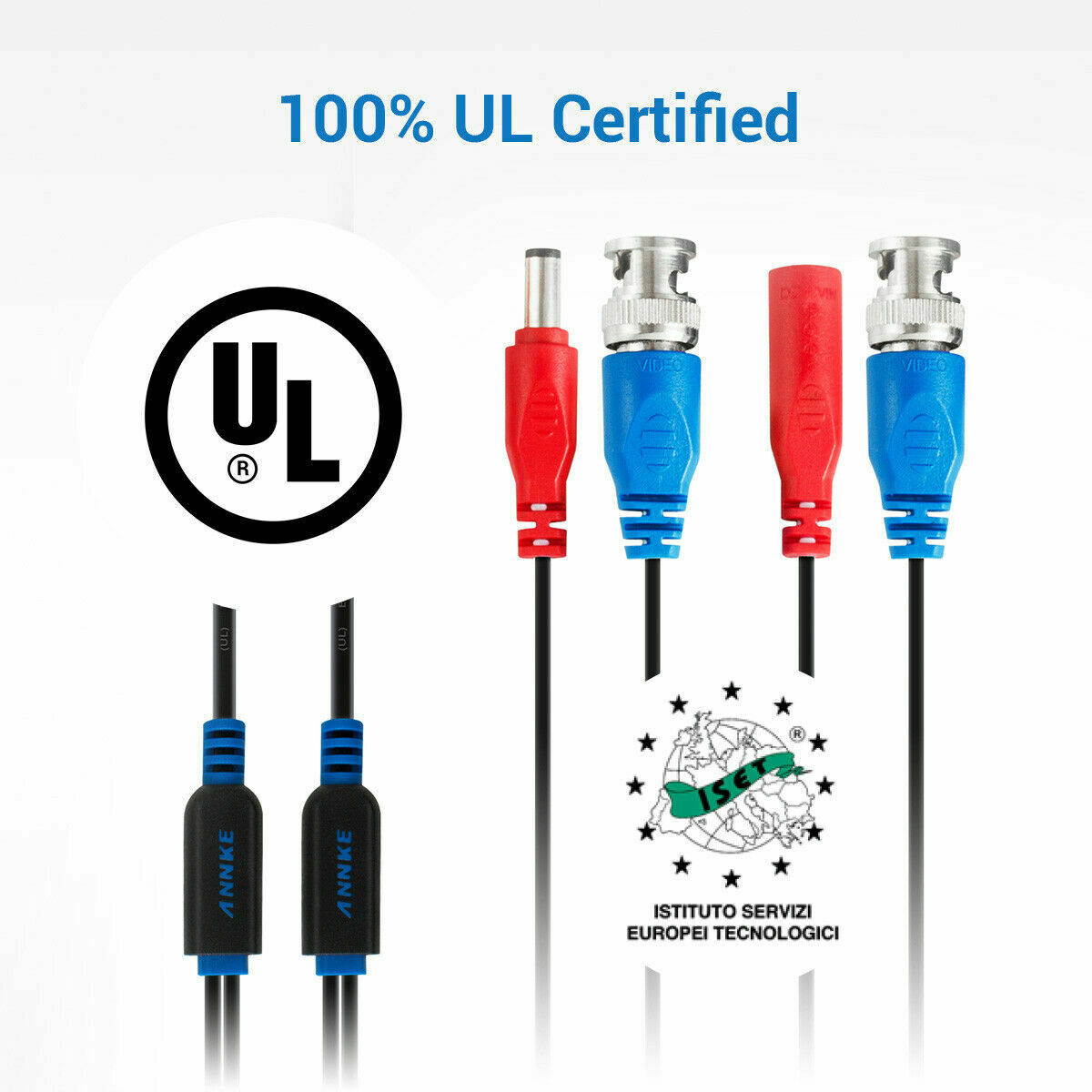 15 foot Blue BJC High-flex 3G/6G HD SDI patch cable (Belden 1505F), BNC to BNC