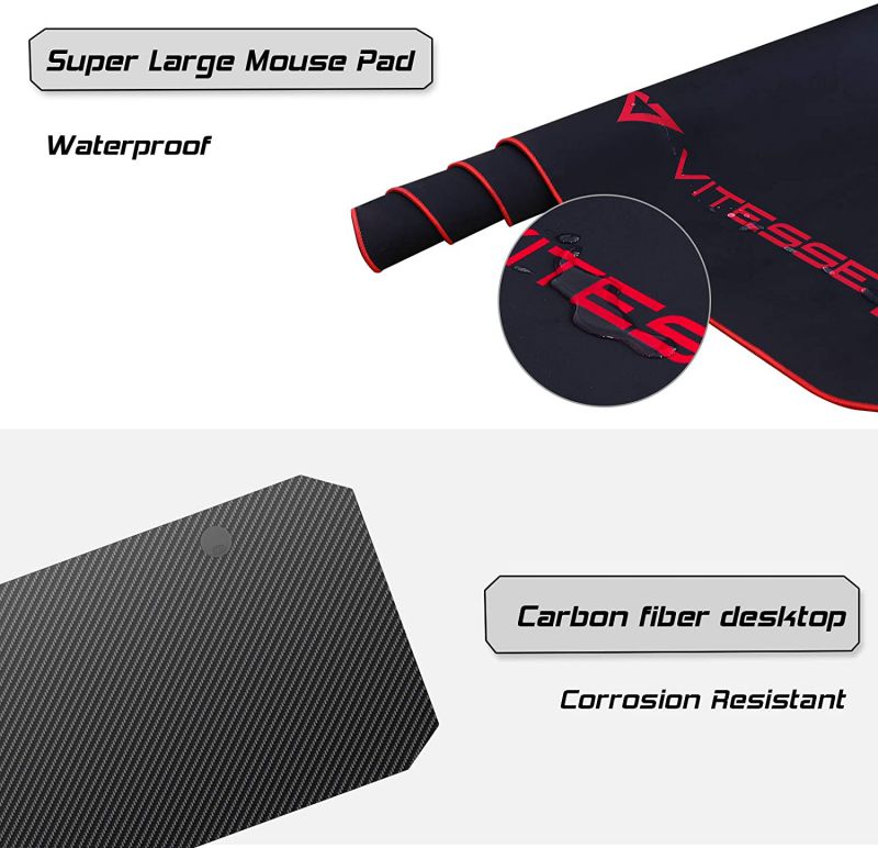 RESPAWN 3000 Gaming Computer Desk - Ergonomic Height Adjustable Gaming Desk, in Blue (RSP-3000-BLU)