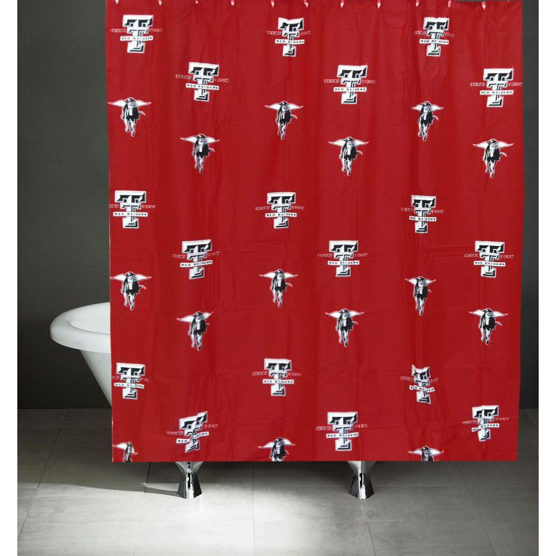 NCAA Shower Curtain Bathroom - Texas Tech Red Raiders..