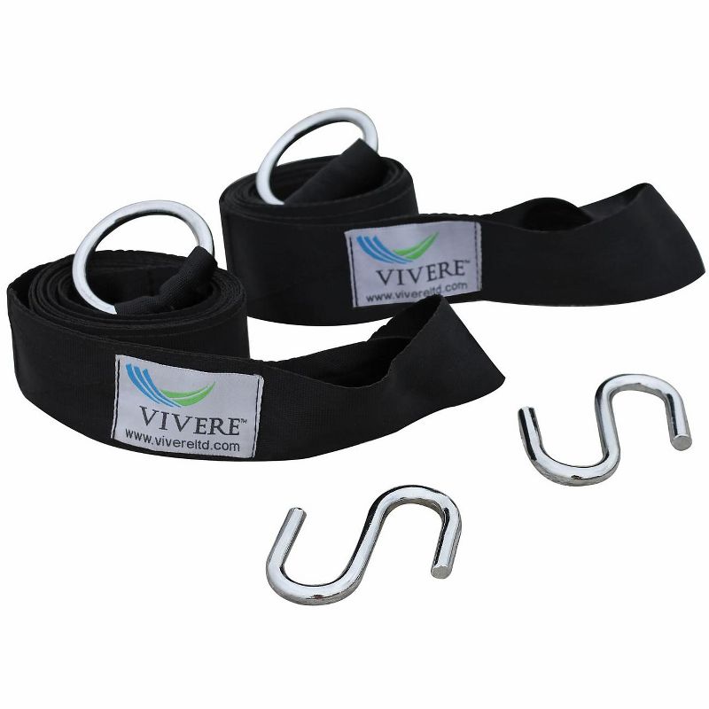 Vivere Eco-Friendly Tree Straps 2 Pack - Black