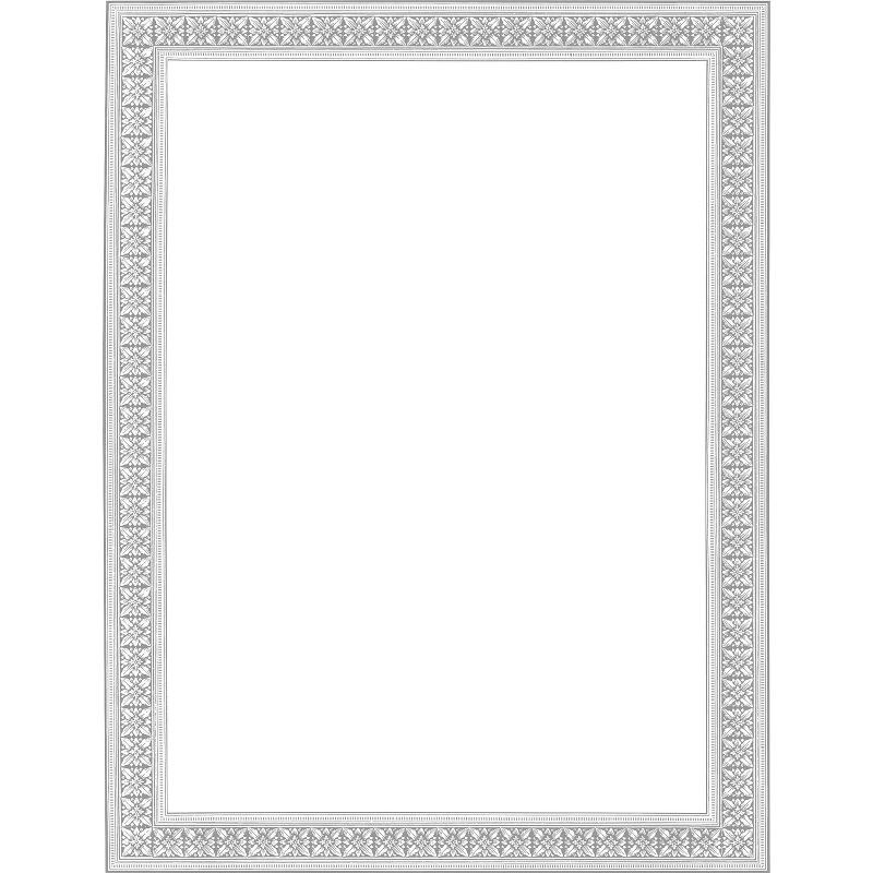 Geographics Blank Certificates 11"x8-1/2" 12/PK Silver Flourish 45639