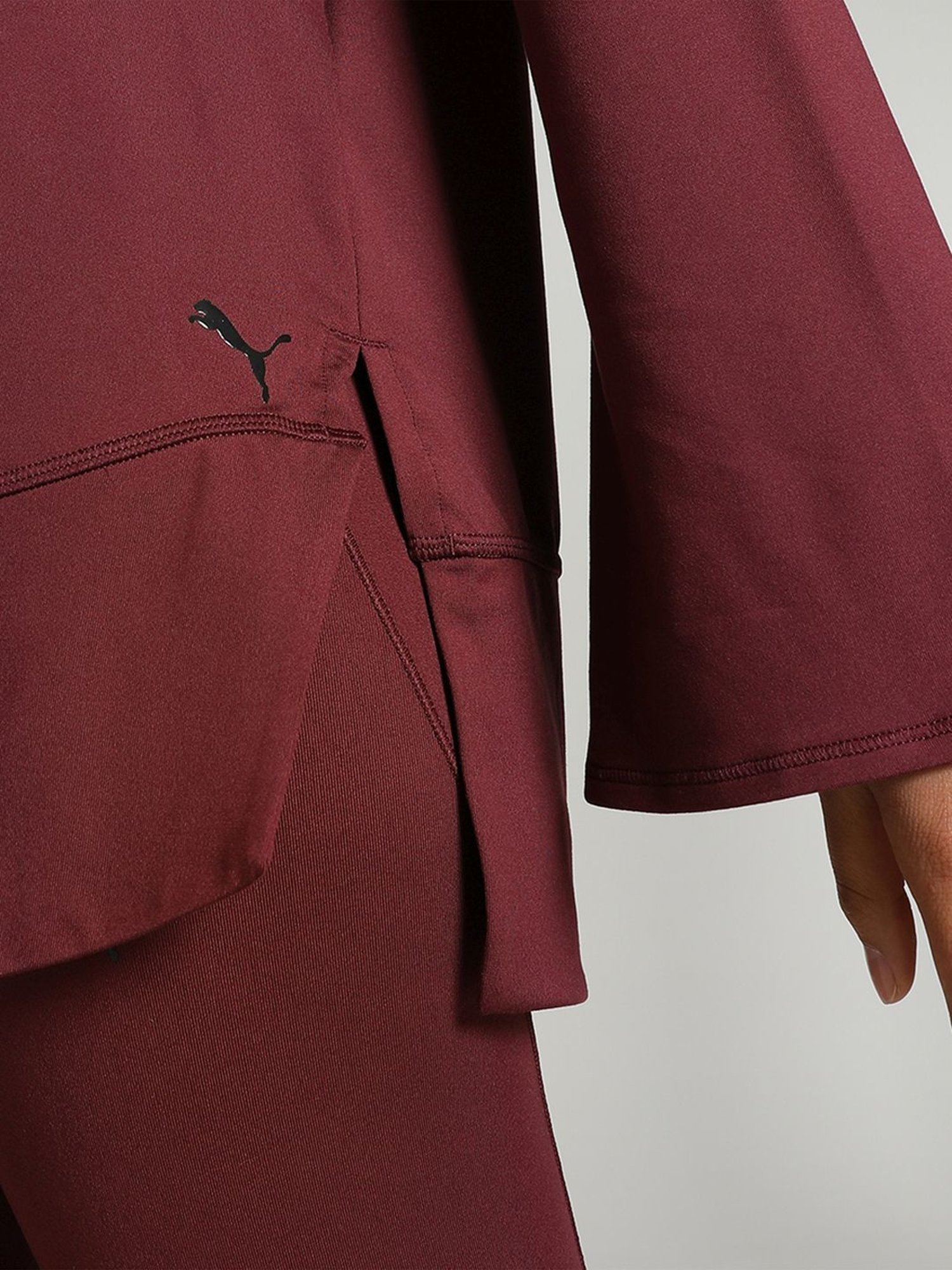 Puma Maroon Maternity Yoga T-Shirt