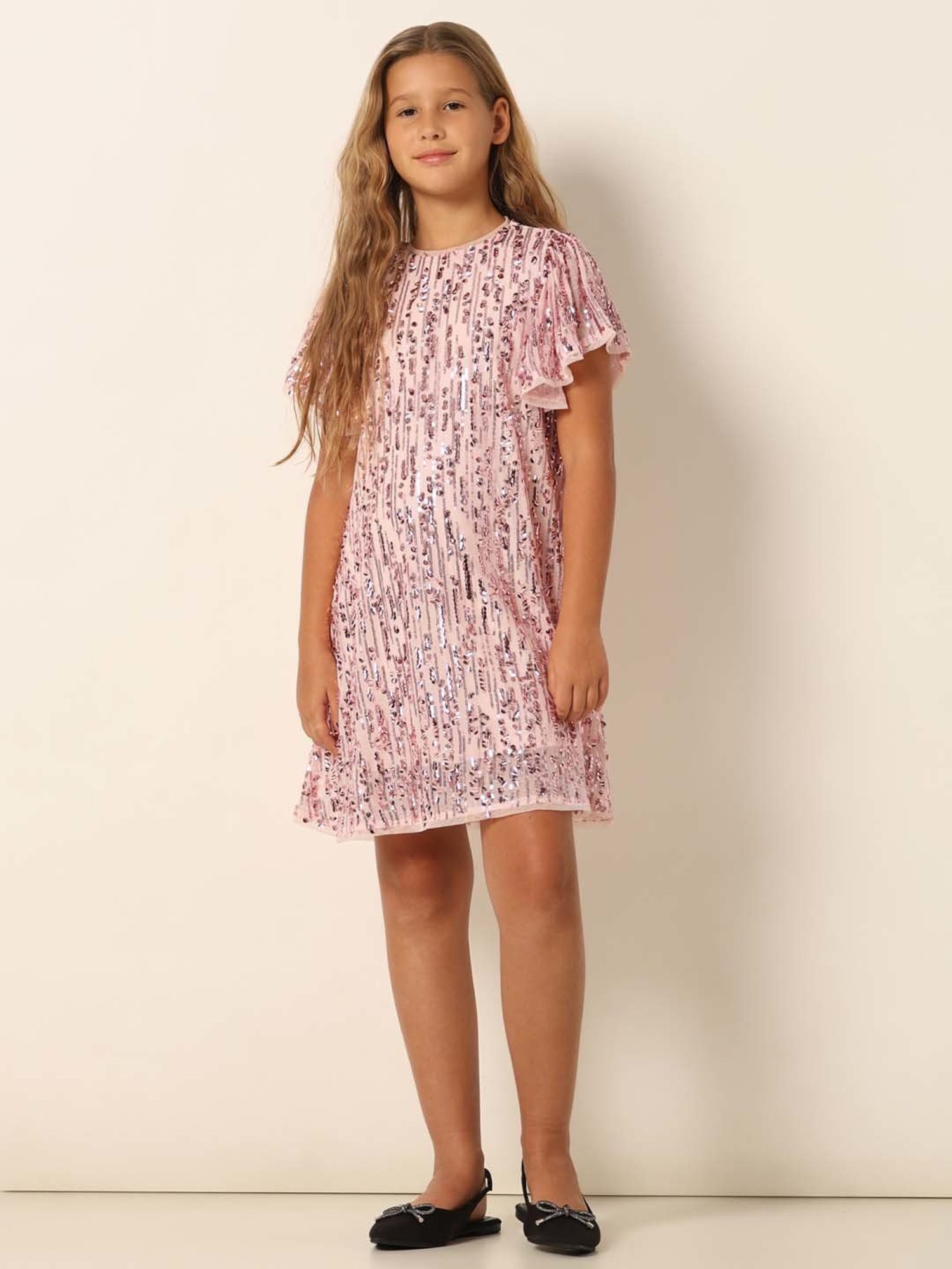VERO MODA GIRL Pink Sequence Dress