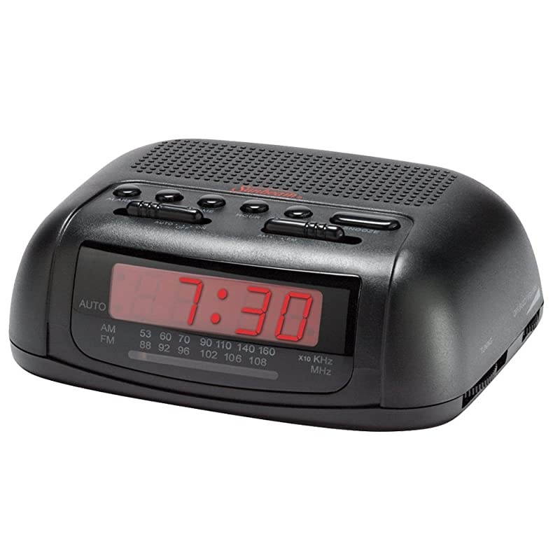 89014 AMFM Clock Radio Black